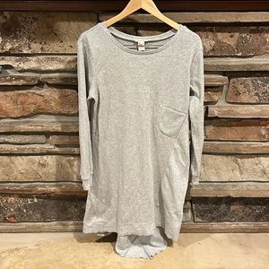 Sundance Thea Grey Waffle Knit Thermal Asymmetrical Dress